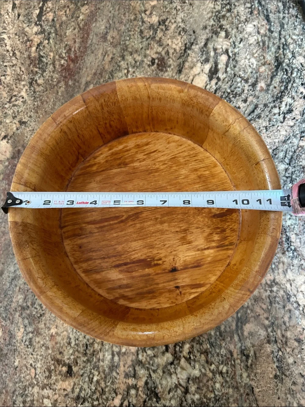 Large Wooden Bowl - Natural Brown